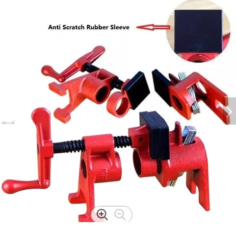 3/4 inch pipe clamp with leg and protect pad heavy duty H type quick release woodworking pipe clamp F clamp