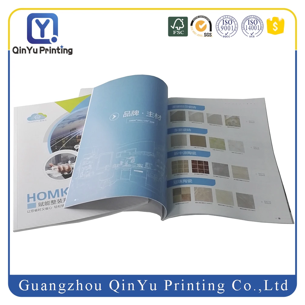 Factory Wholesale hot sale Custom Full Color Catalog operating guide Magazine Book Printing Glossy Brochure Printing