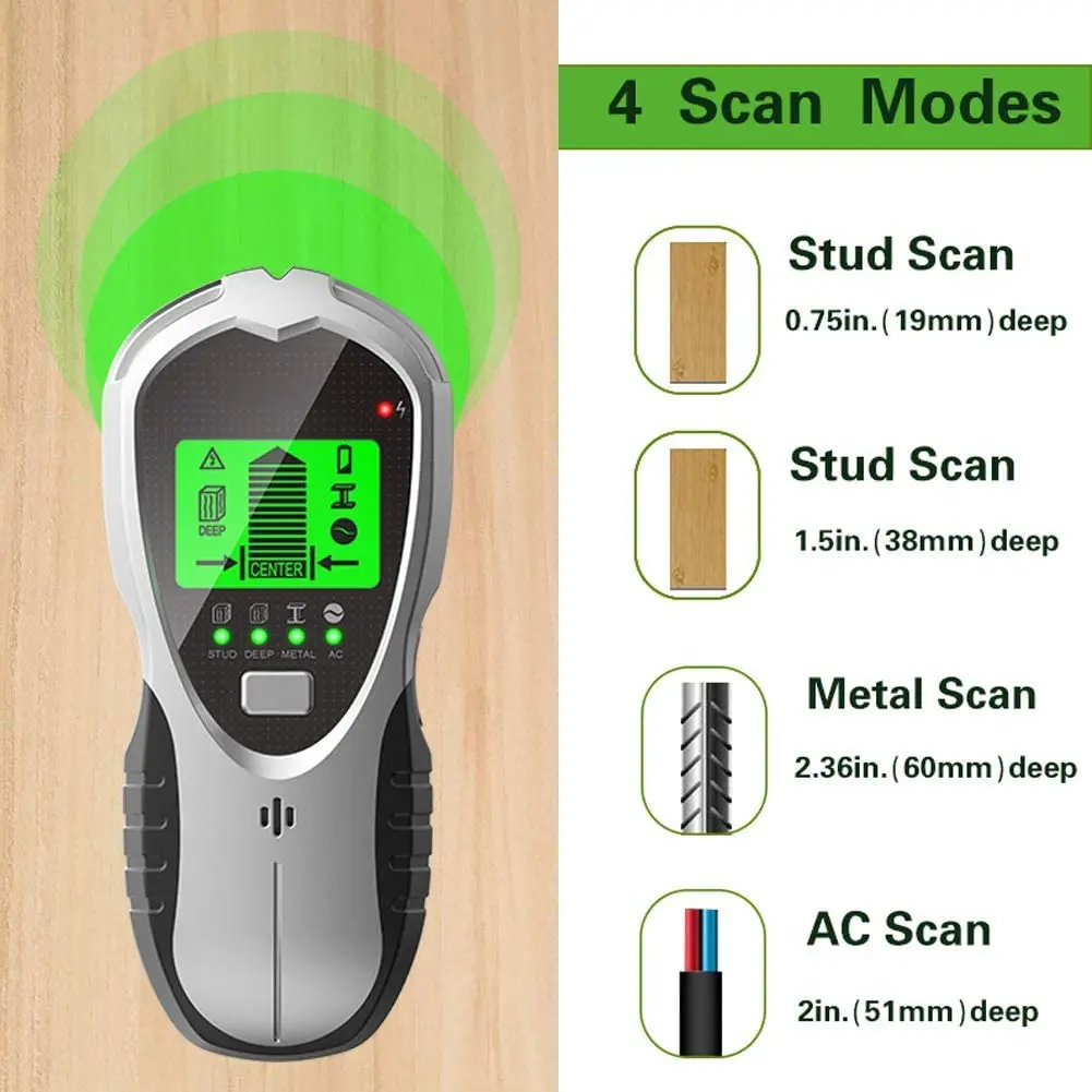 Stud Finder Sensor Wall Scanner 4 in 1 Electronic Stud Sensor Locator Wood Beam Joist Finders Wall Detector Edge Center