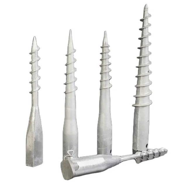 Hot dipped galvanized 68x550 mm ground screw anchor, screw piles