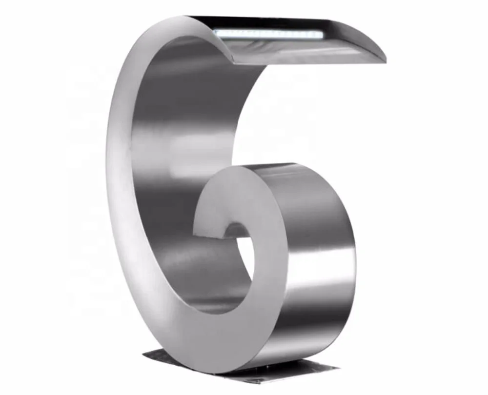 
Snail-shape stainless steel waterfall fountain for swimming pool and garden pond 