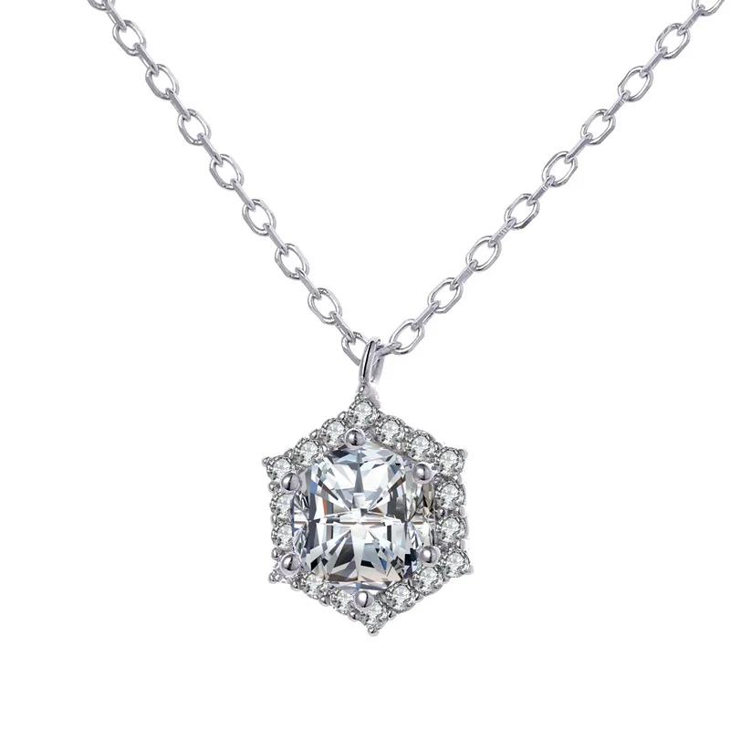 New trending factory price diamond crystal pendant fashion jewellery joya de plata 925 necklaces for women