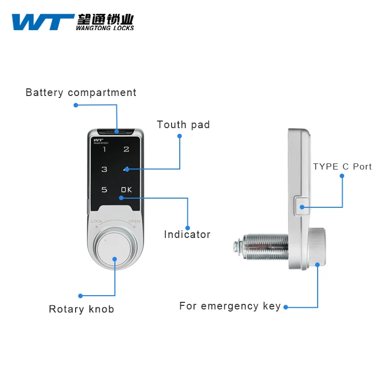 M-1603AK Electronic Cabinet Security RFID Smart Spa Gym Digital Lock Furniture wooden Cabinet drawer gym Handle Lock