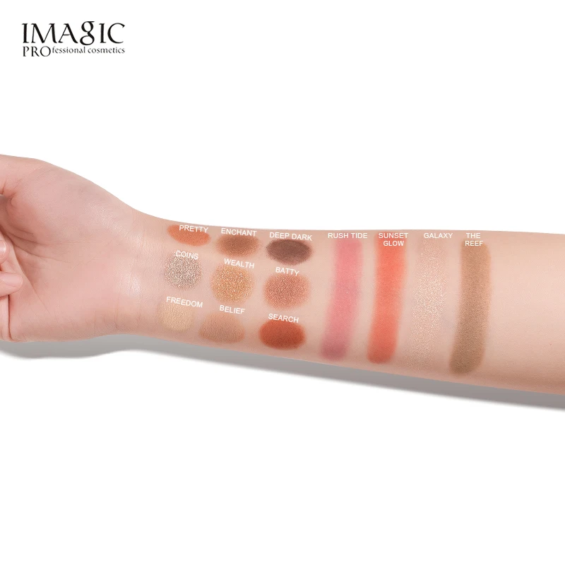 IMAGIC Popular 13 Color Eyeshadow Palette Private Label High Pigmented Fashionable Shades Custom Eyeshadow Palette