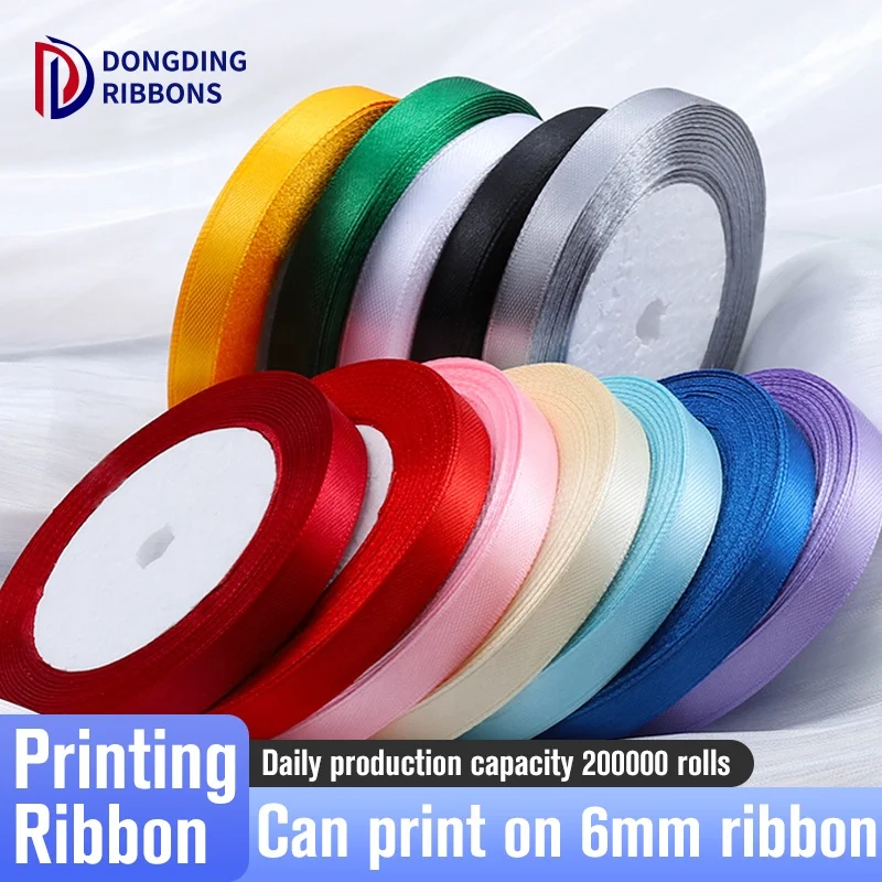 Wholesale 196 Color Packing Solid Color Satin Ribbon in Stock Decoration Strip Ribbon for Gift Decoration