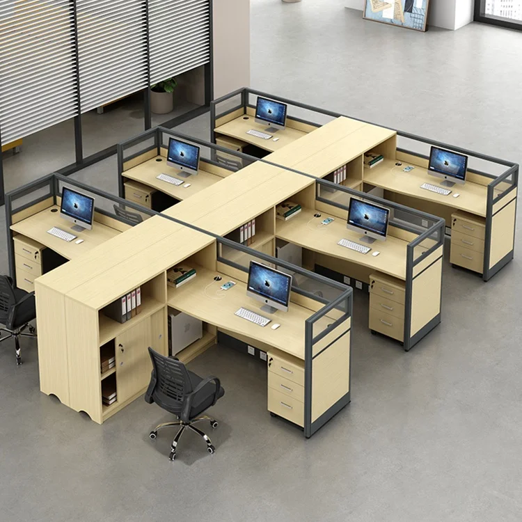Open Space Office Computer Desk Furniture Face To Face Workstations Call Center 1-6 Seaters Office Partition Workstation