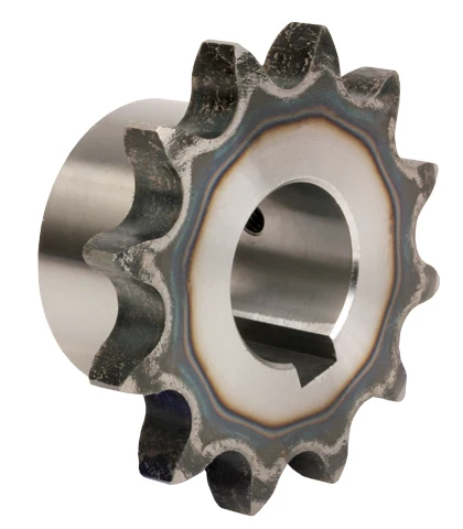 Roller Chain Sprocket for Conveyor Double Row Carbon Steel Chain, 08B-2 12T Teeth C45 Steel ISO Standard Sprocket