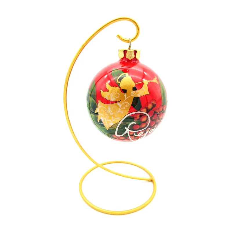 Custom Horn Angel Inner Beauty Hand Painted Glass Christmas Ornaments Balls