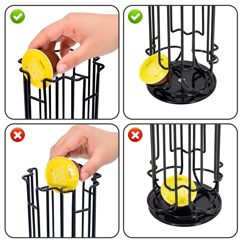 Factory 32 Pods Rotating Dolce Gusto Capsule Holder Display Stand Rack Organizer
