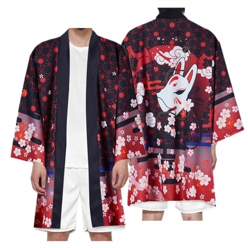 14 Styles Japanese flying fish Style Long Kimono Haori Cloak Anime Cosplay Costume