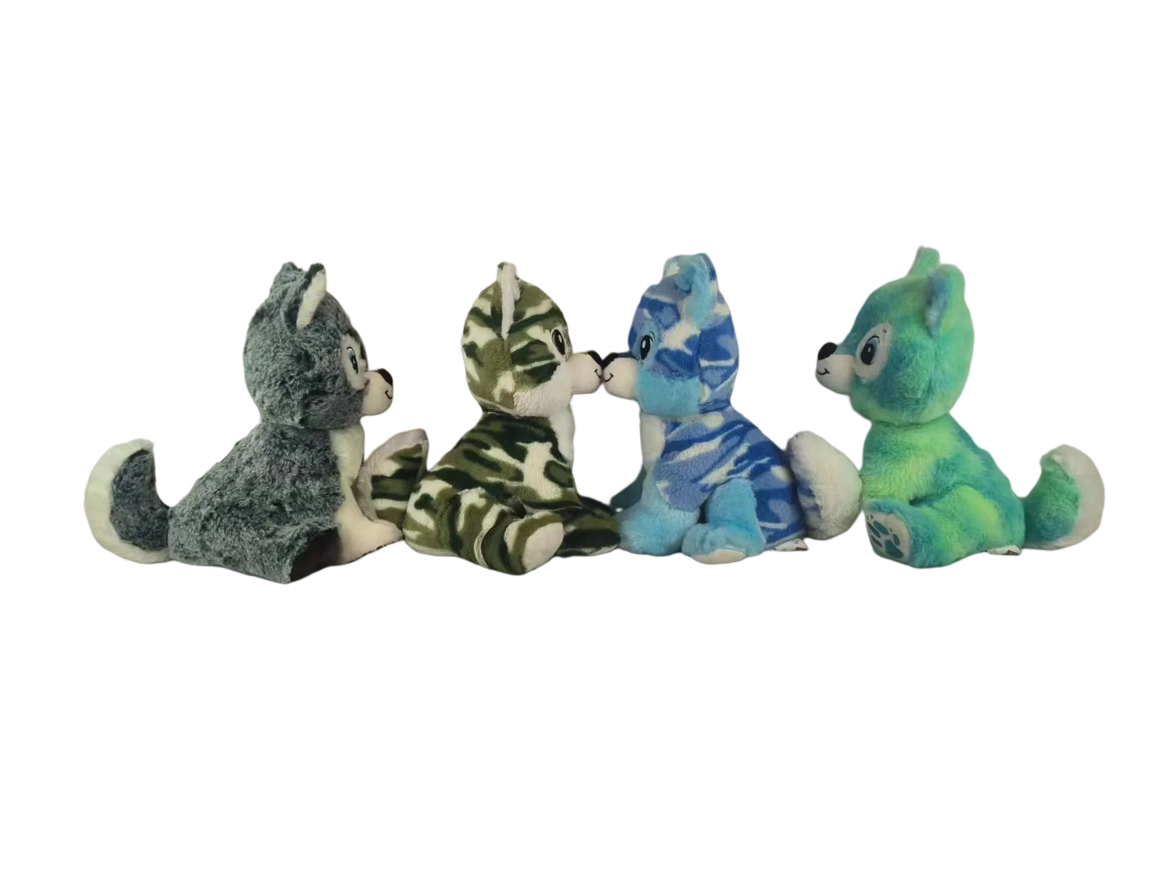 Realistic Stuffed Animal Wholesale Plush Wolf Toy Fluffy High Quality 25CM Custom