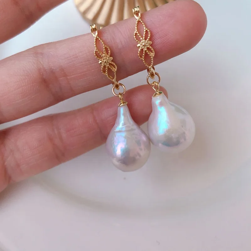 Wholesale Price 15mm large size Genuine Freshwater Baroque Pearl Loose irregular Baroque pearl for making jewelry