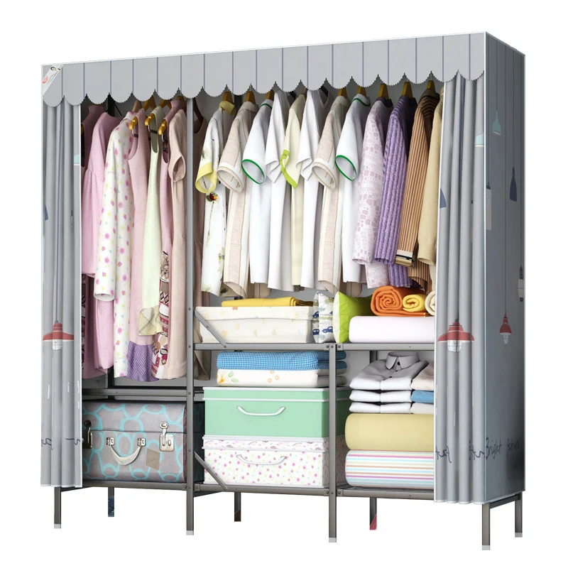 
LYKT-160 fabric baby wardrobe cabinet children small kindergarten wardrobe with factory price 