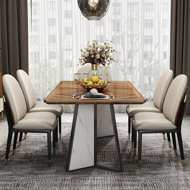 Modern classic matching dining chair ebony wood with high-quality leather exquisite luxury and elegant dining chair