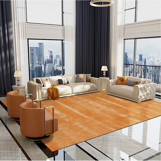 Handmade Modern Minimalist Tufted Carpet Wool Washable Custom Size Home Living Room Bedroom Bathroom Door Ice Spun Silk Style