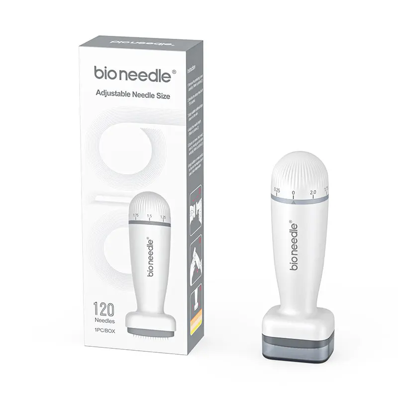 Bio Needle Luxury Derma Stamp Stainless Steel 120 Pins With 0-2.0mm Adjustable Needle Size Derma Stamp For Hair Regrowth