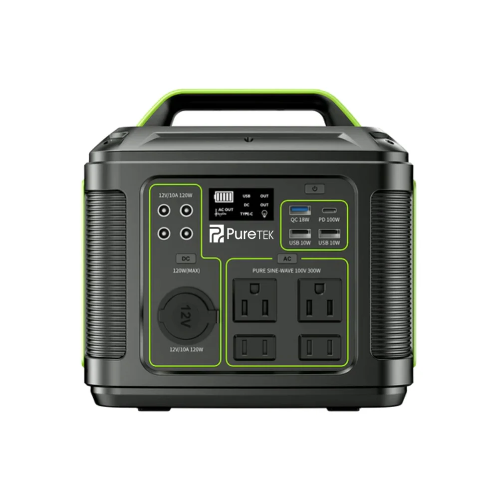 Portable Power Station Explorer 300 Wh Backup Lithium Battery 110V / 300W Pure Sine Wave AC Outlet Solar Generator