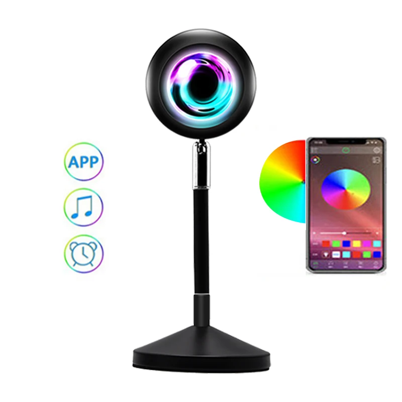 5W iStrip APP UFO rainbow projector lamp Sunset Lamp Projection 16 Colors Changing rotation rainbow projection lamp led light
