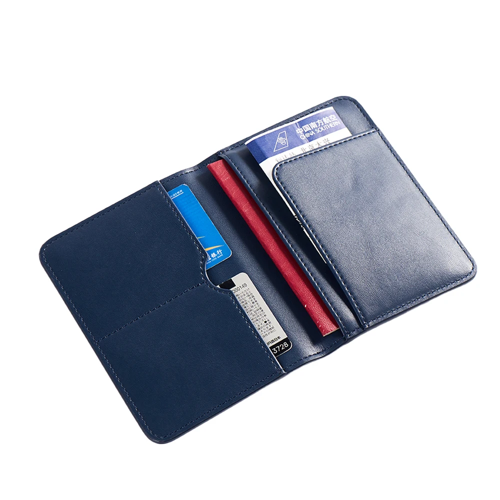 Minibook Anti-theft Card Bag Carteras Custom Credit Card Holder Sleeve Leather ID Card Wallet For Men