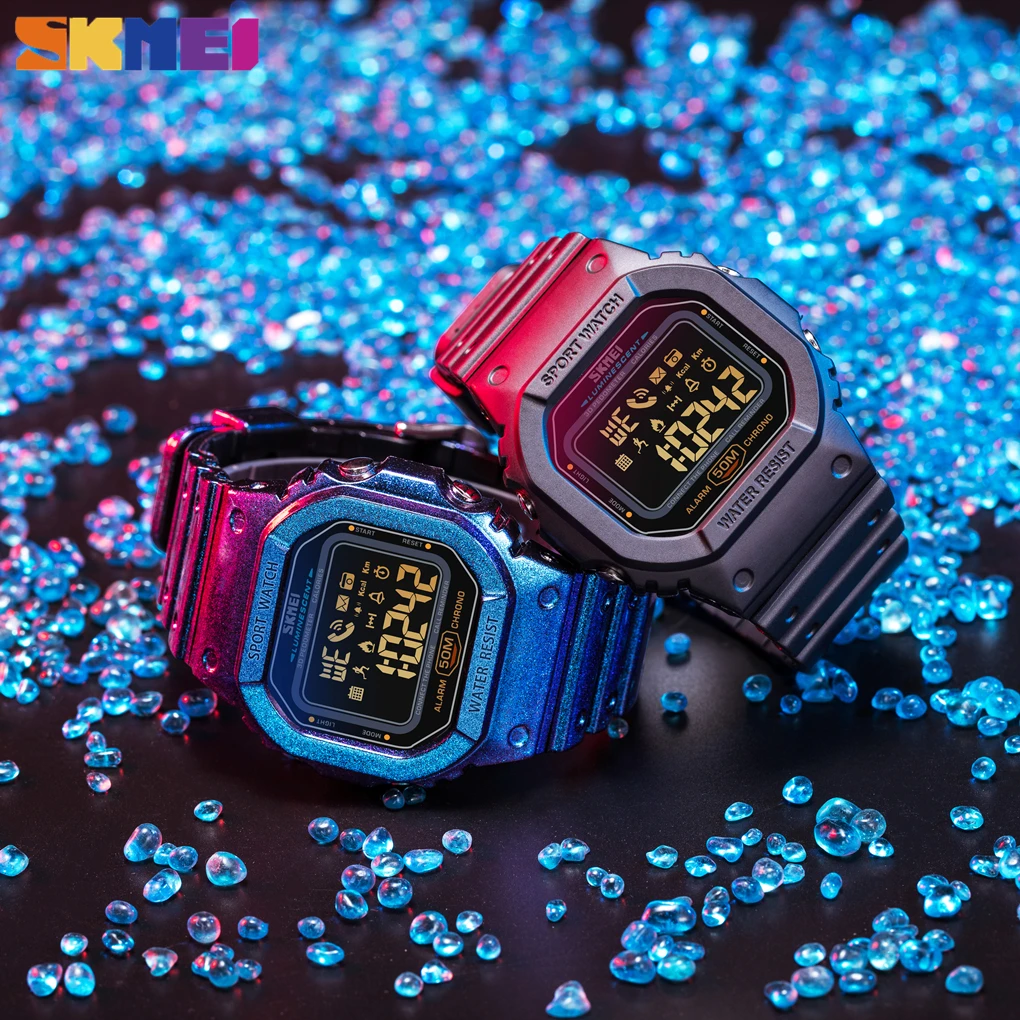 
SKMEI Smart Watch Men Electronic Watches Mens Pedometer Calorie Tracker For Huawei Iphone Digital Watch 