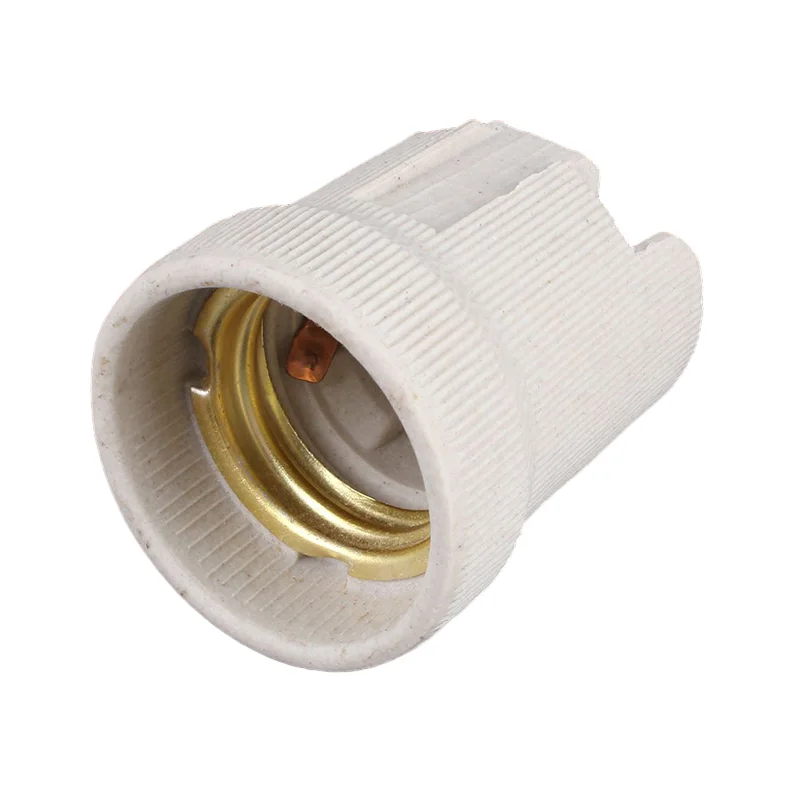 Wellsdiy 4A 250V F519 Ceramic Lamp Socket  E27 Porcelain Lamp Holder edison screw fitting light base from Manufacturer