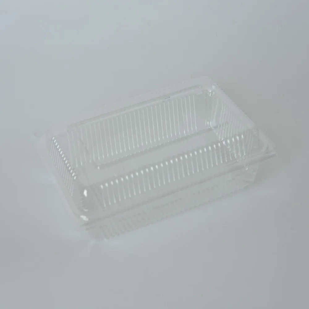 Disposable plastic large black takeaway box sushi packaging
