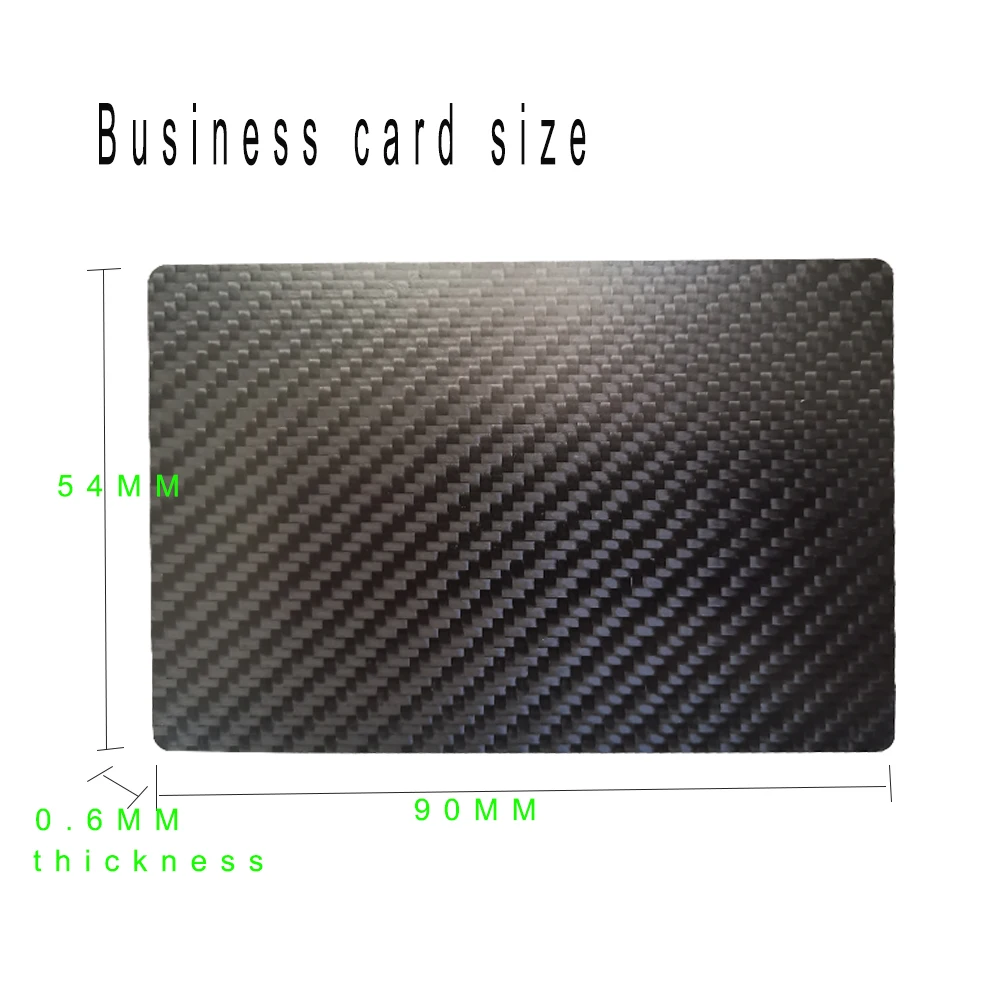 2020 New Custom Color and Various Size Carbon Fiber Business Cards and Invitation Cards