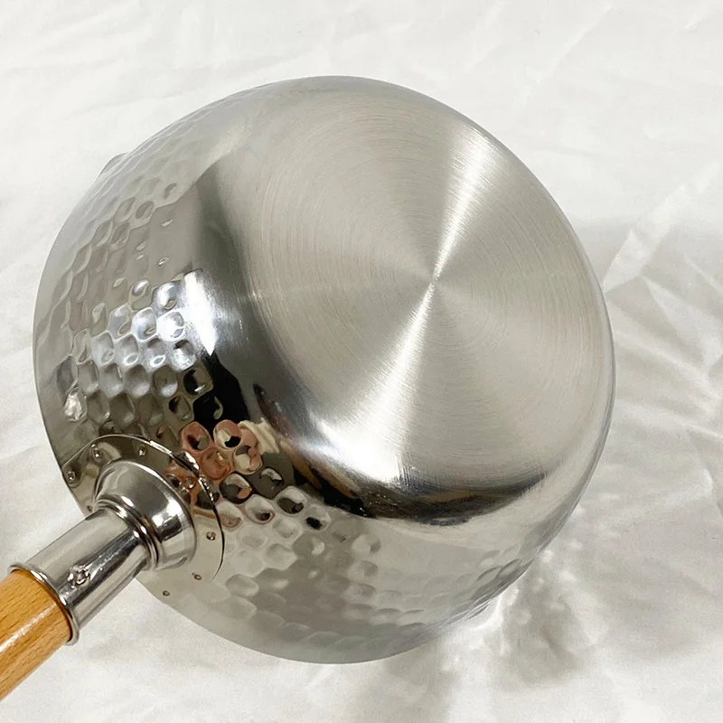 Factory Direct Sale Stainless Steel Cooking ware set Steel Cooking Pot with Wooden Handle and Glass Lid