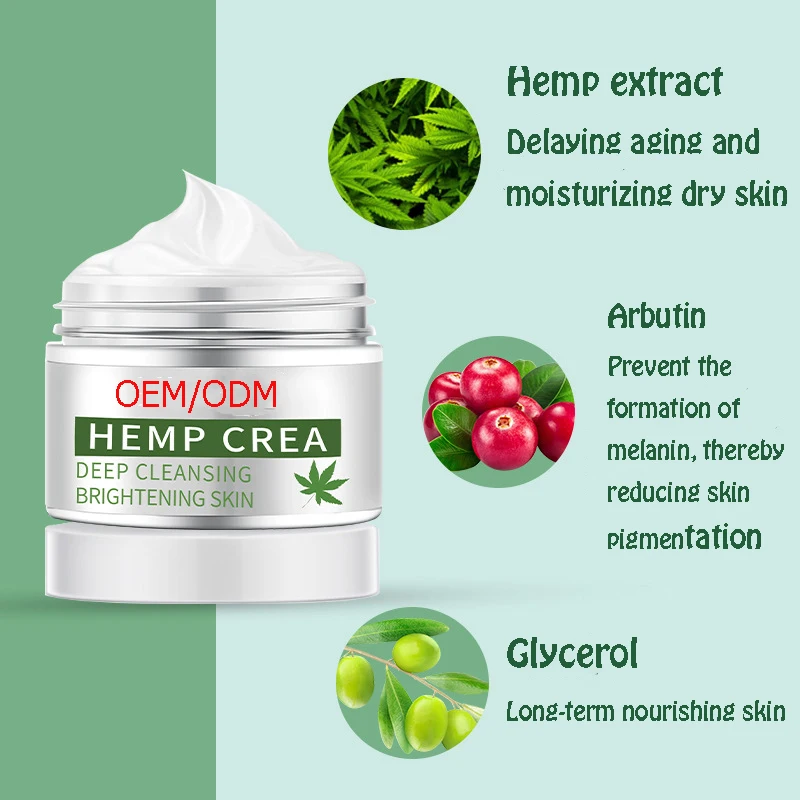 Private Label Pain Relief CBD Hemp Oil Cream Natural Hemp Extract Organic Cream for skin whitening face cream