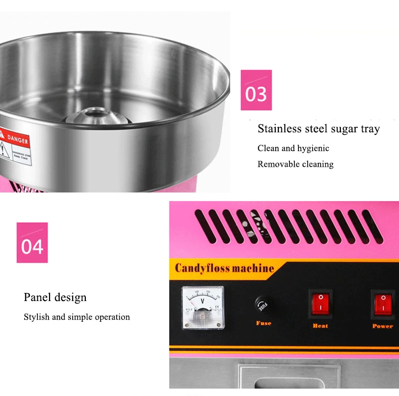 Best Quality Lower Consumption Packaging Cotton Candy Machine Commercial Automatic Cotton Candy Machine Good Quality