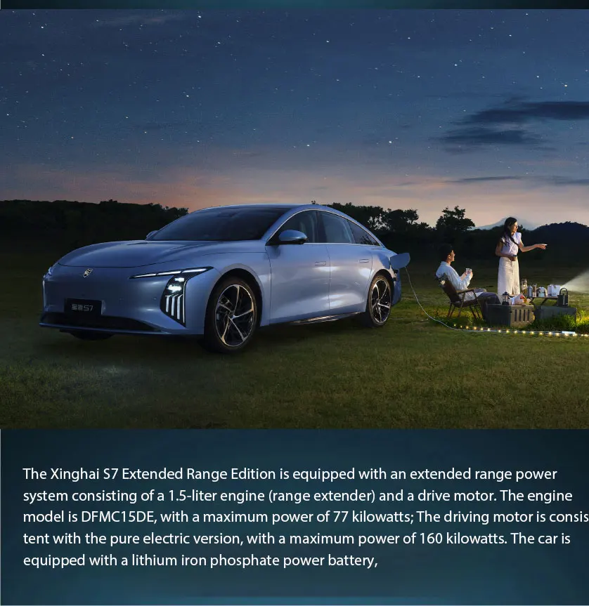 Dongfeng Fengxing Xinghai S7 2024 model 555km Enjoyment Edition pure electric  mid size car rear wheel drive, made in China