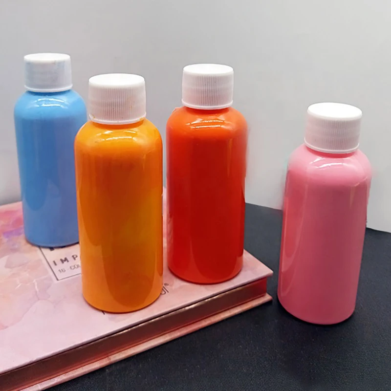 Acrylic Pouring Paint 60ml Bottled Liquid Painting Student Children Diy Hand Painted Creative Fluid Bear Paint