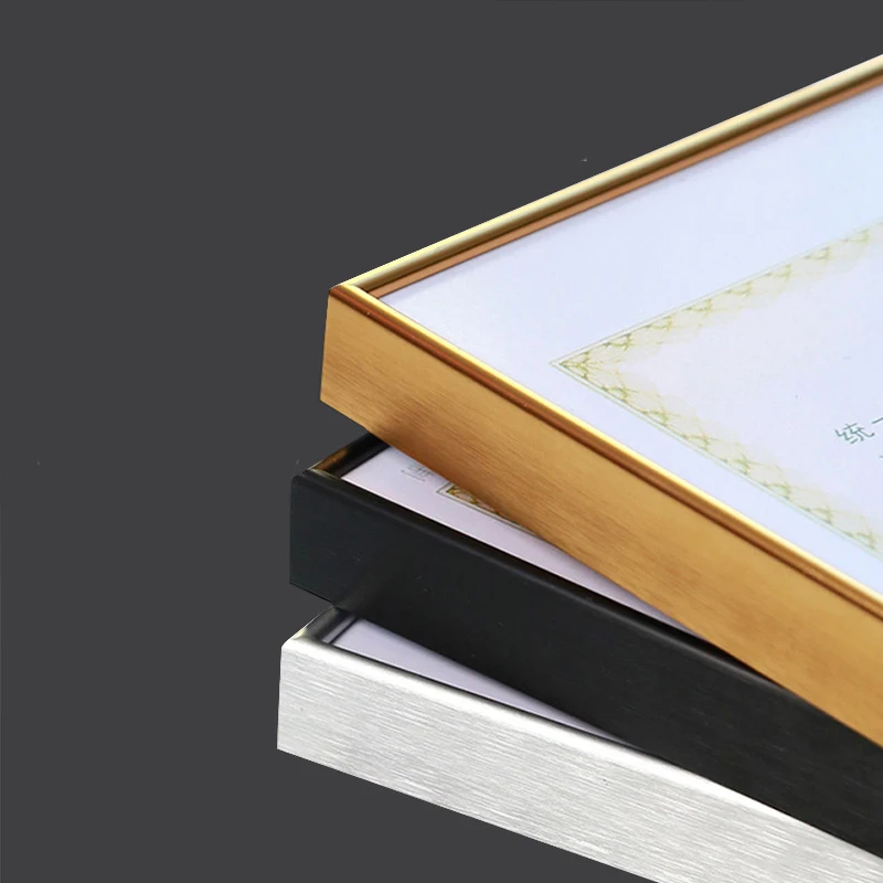 Customized Multi Size Simple Narrow Sided Arc Aluminum Alloy Picture Frame Mounting Large Size Picture Frame