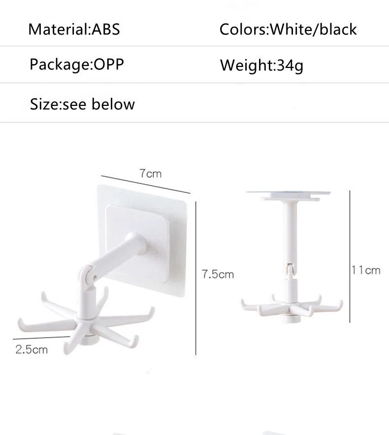 JAYA Kitchen Hook Rack - Versatile Storage Hook for Wreaths Plants Tea Towels Coats & More Ideal for Home & Garage Use