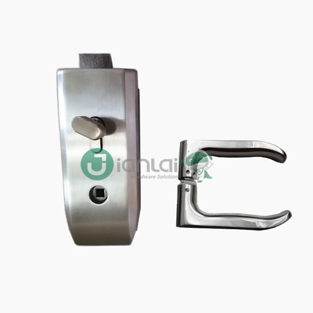 China Manufacturer Stainless Steel Lock Entrance Safe Frameless Glass Door Lock Zinc Alloy Door Hardware Locks With Handle