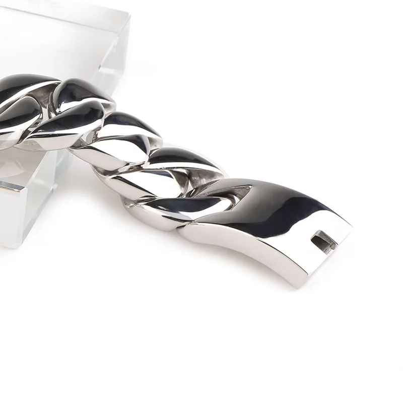 KALEN 31mm Casting Stainless Steel Cuban Bracelet men hip pop jewelry Bracciale Acciaio Inox