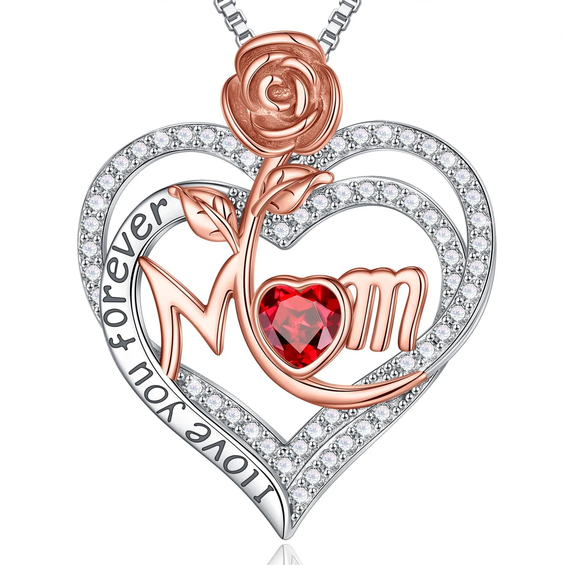 Mama Zircon Letter Name Heart Necklace for Women Zircon 18K Gold 925 sterling silver Charm chain Choker Pendant Fashion Jewelry