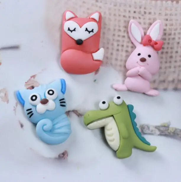 Manufacturer Resin Charms Supplier Crocodile Rabbit Resin Crafts Toys Cartoon Bears Flatback Cabochons