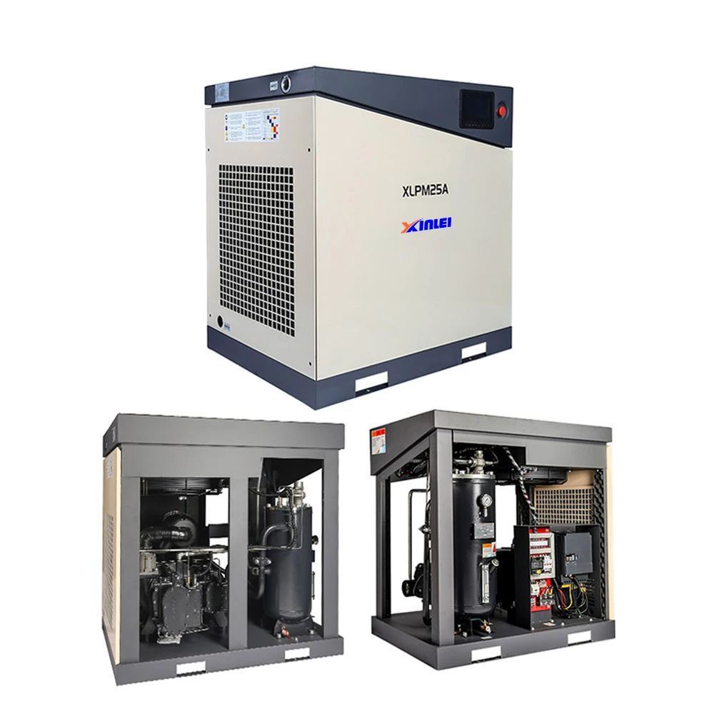 XLPM7.5A-60A  7.5 kw pm-vsd frequency inverter rotary screw air compressor