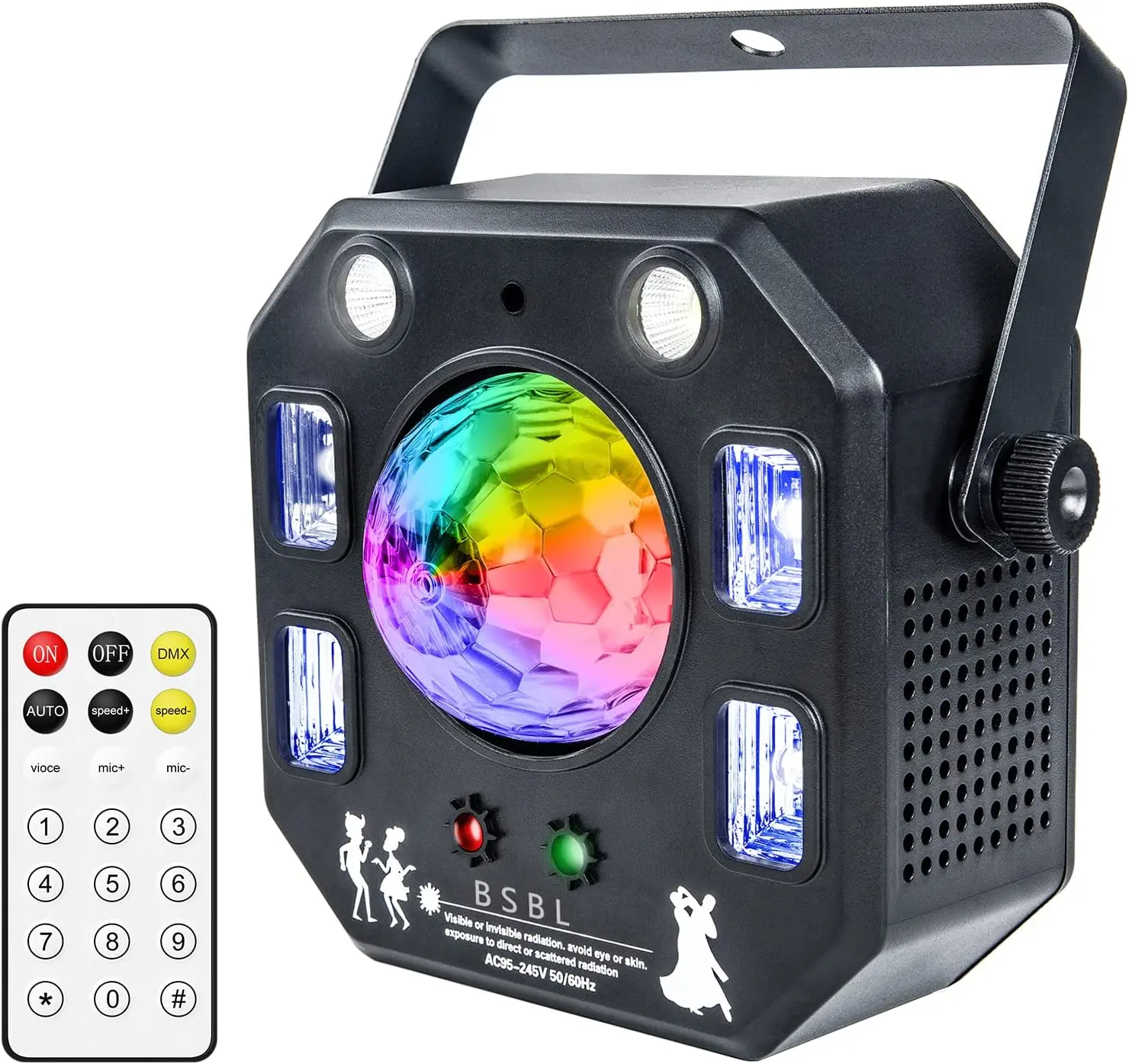 Baisun New Kaleidoscope Four in One Plastic Case Laser Magic Ball Flash Voice Control Rotation