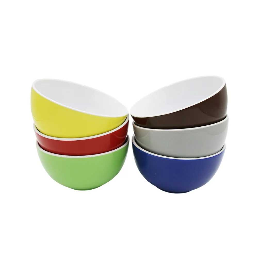 wholesale custom ceramic tableware set home creative two-tone color ceramic big fruit bowl