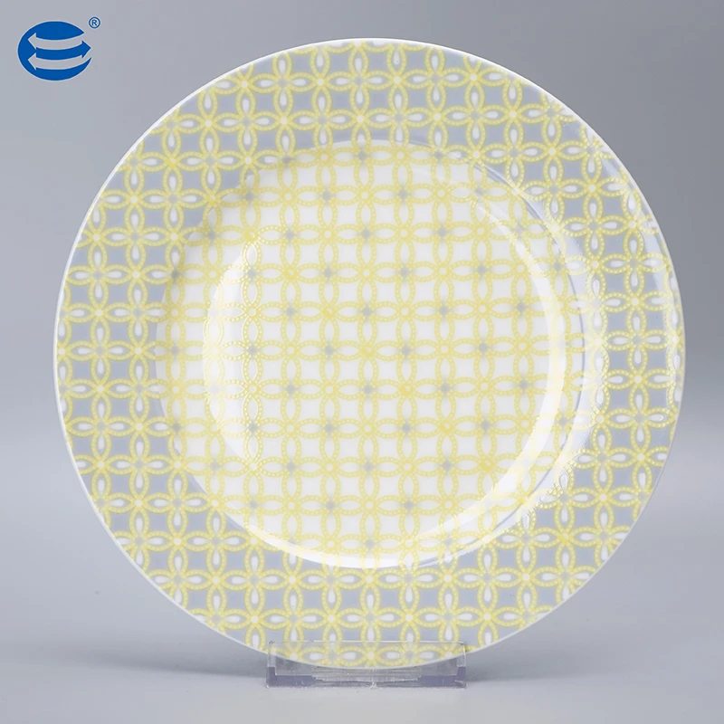 Yellow Daisy Pattern Modern Ceramic Plate Cup Dinner Sets for Restaurant Event Party Wedding Porcelain Dinnerware Set