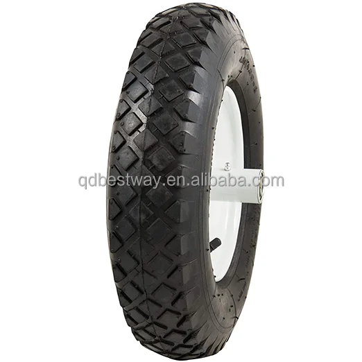 16x4 pneumatic wheel 4.80/4.00-8 rubber tyre steel wheel for truper wheelbarrow