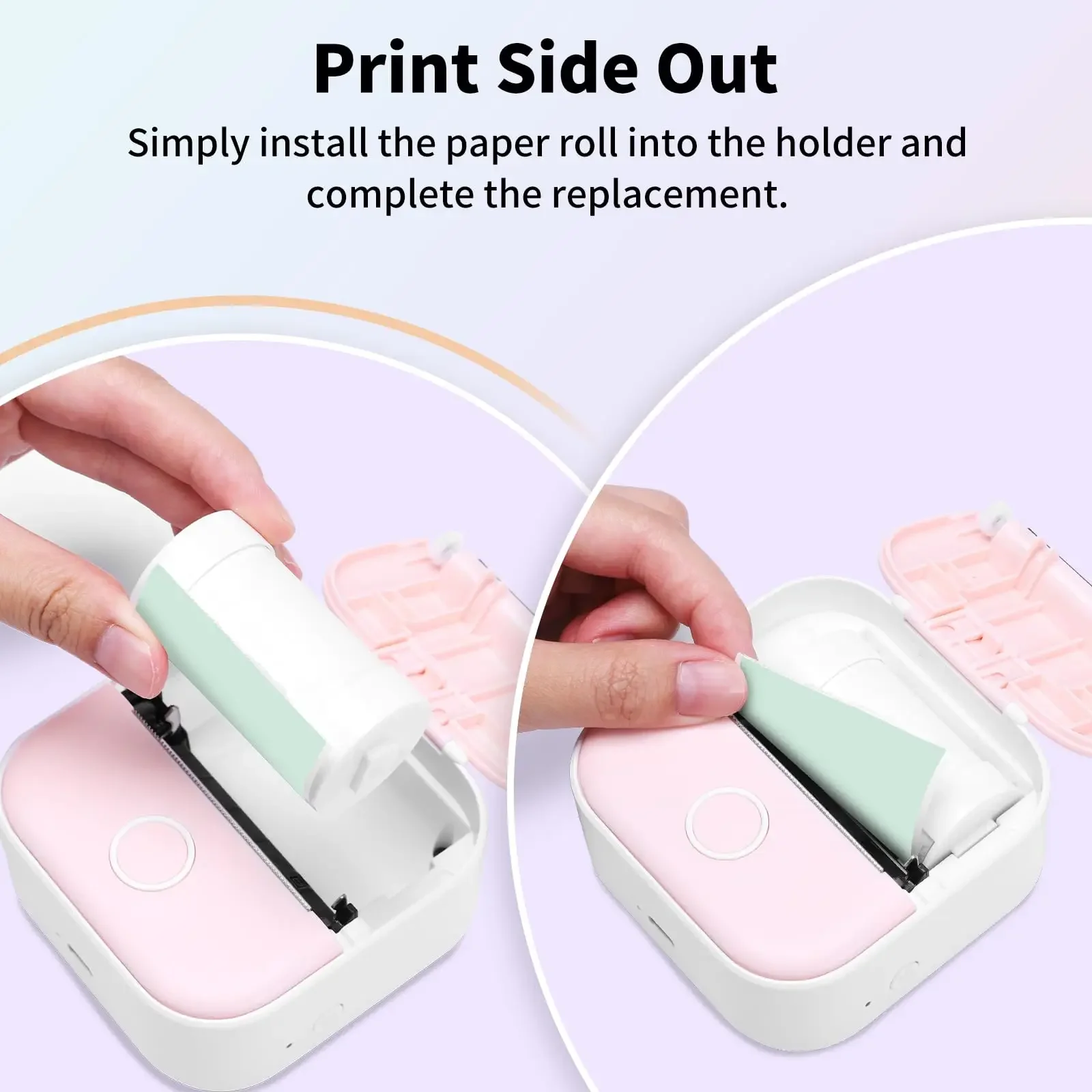 203dpi T02 Mini Pocket Printer Phomemo Thermal Sticker Printer for Printing Text Photo Study Notes Sticker DIY Journal Craft
