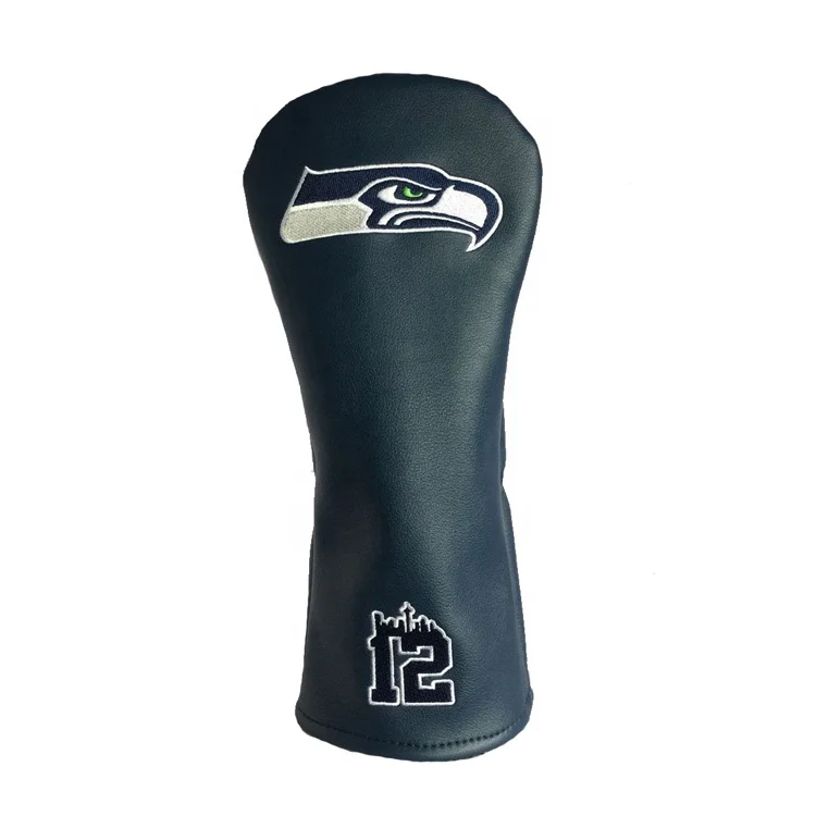 
Blue PU Leather Seahawks 3 Wood Golf Club Head Cover Fairway Wood Hybrid Head cover 