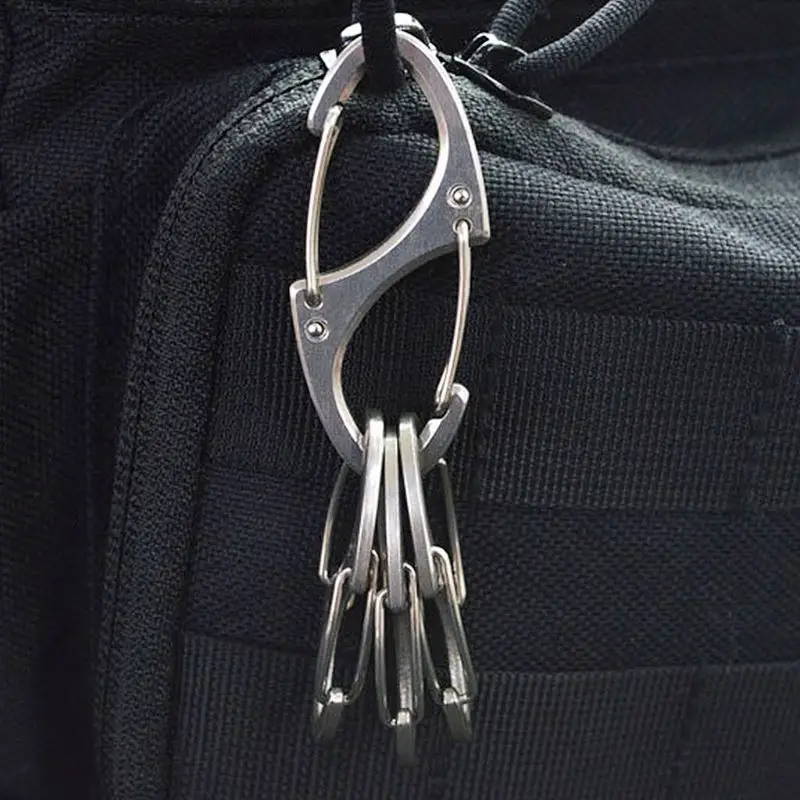 silicone 8 Shape Carabiner Mini EDC Keychain Portable Outdoor Hook Hang Buckle Clasp Hook Keychain