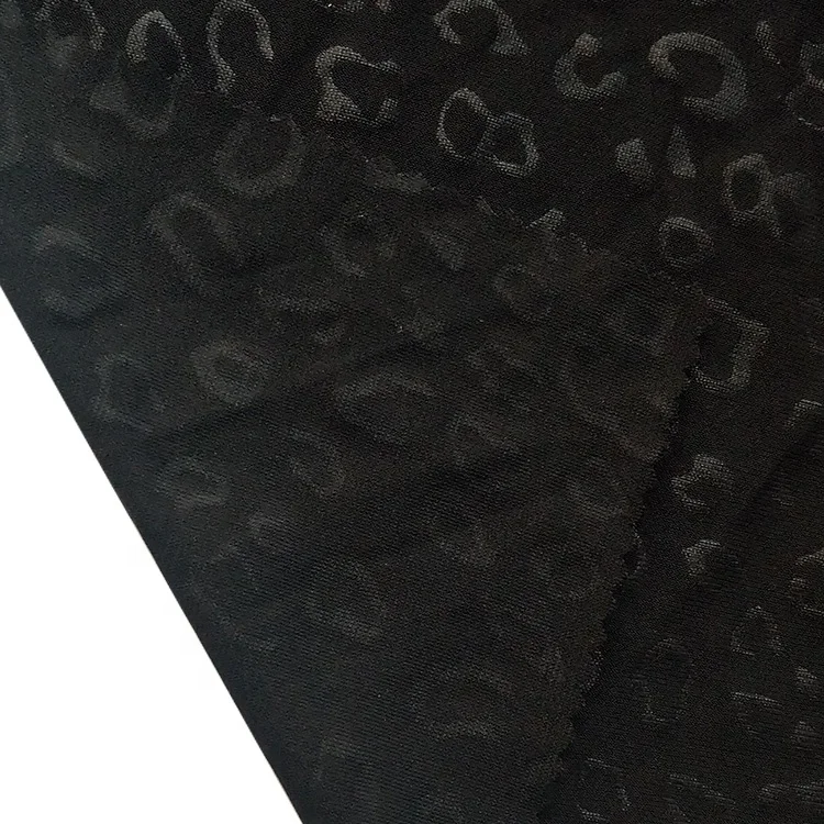 2022 Hot Dty Polyester Yarn Jersey Knit Embossed Custom Spandex Logo On Fabric