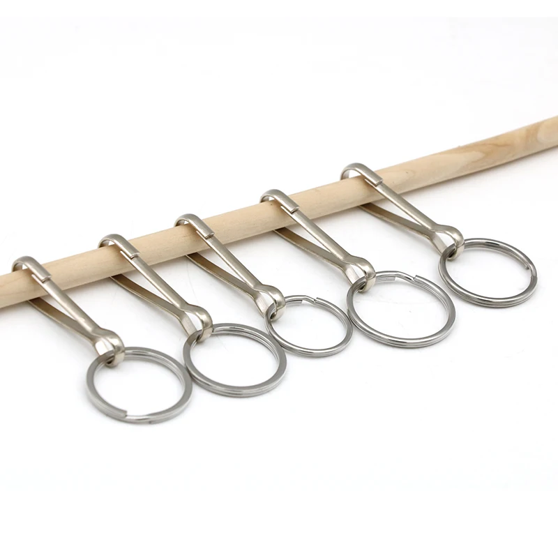 High Quality 304 Stainless Steel Split Flat Key Ring Metal Keyring Parts  Promotional Circle Diameter 15/20/25/28/30/32/35/38mm