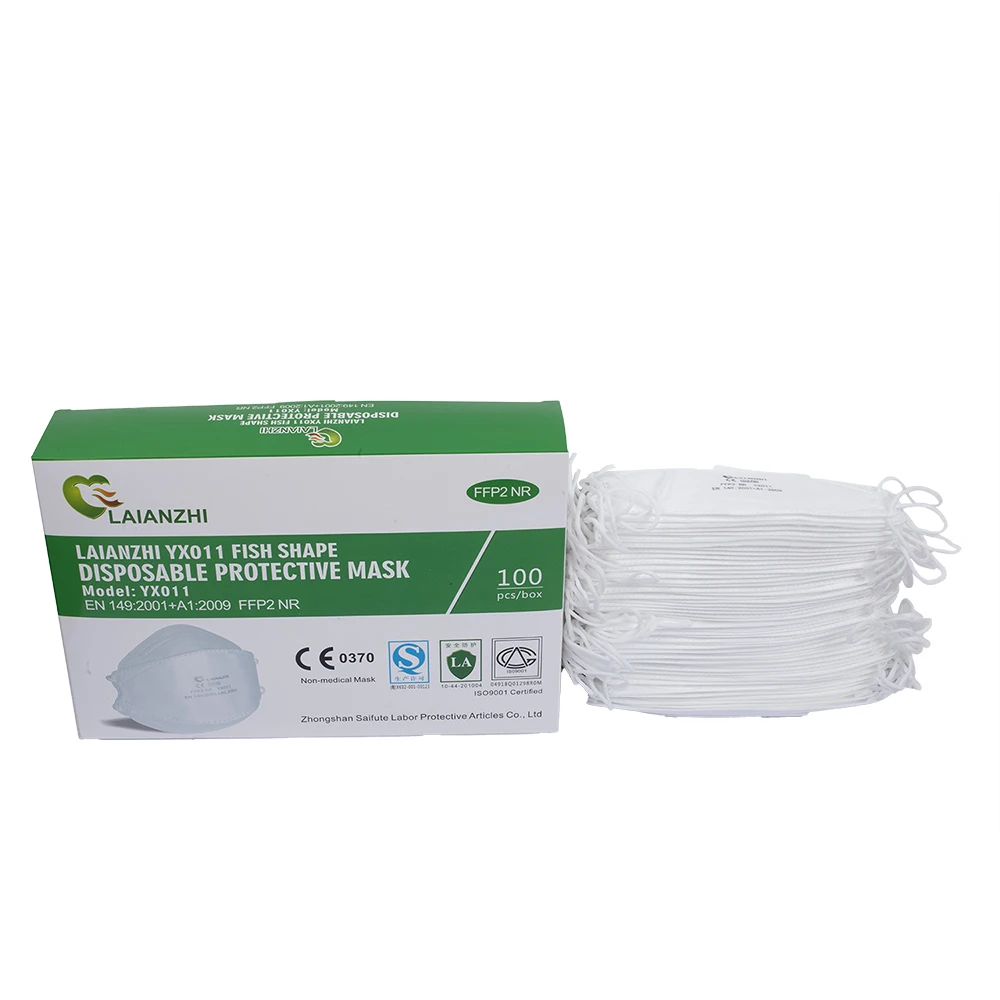  White List High Quality Low Price Fish Shaped FFP2 YX011 4 Layers Particulate Respirators with CE