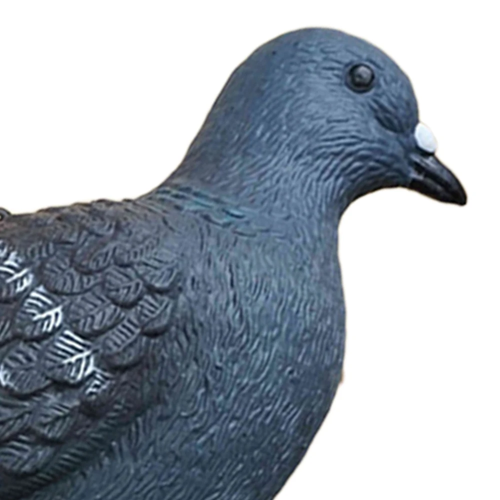 Outdoors Hunting Gear Realistic Body Flocked Pigeon Decoy 12 inch with Stick Peg